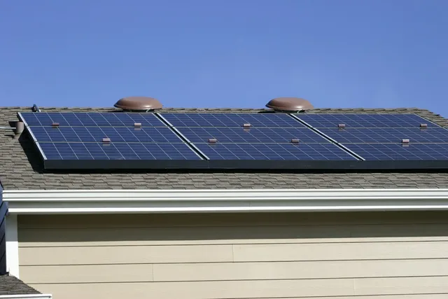 Residential solar stock photography used in a concept website